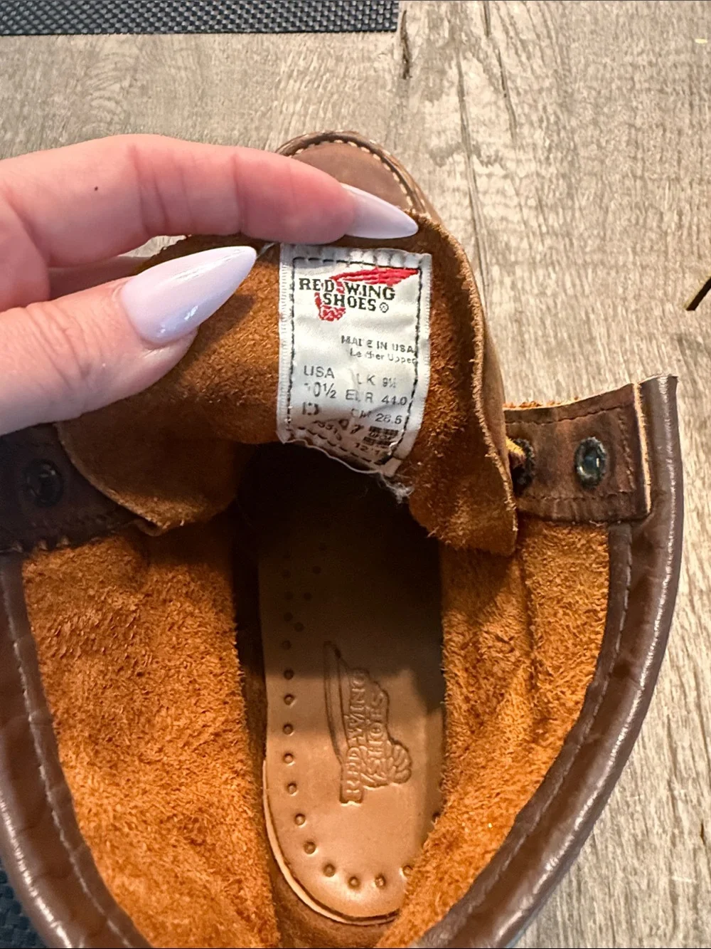 Red Wing Heritage Classic Moc 1907 Copper Rough & Tough Boots Size 10.5 USA